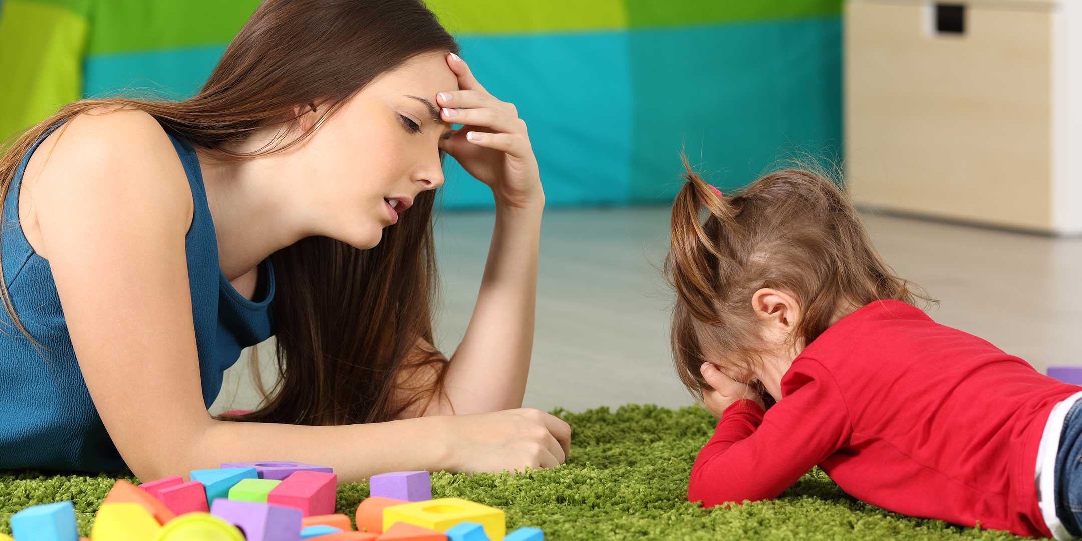 Frustrated Mom and Child