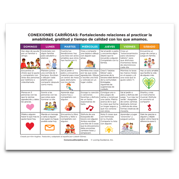 Calendario de Conexiones Cariñosas