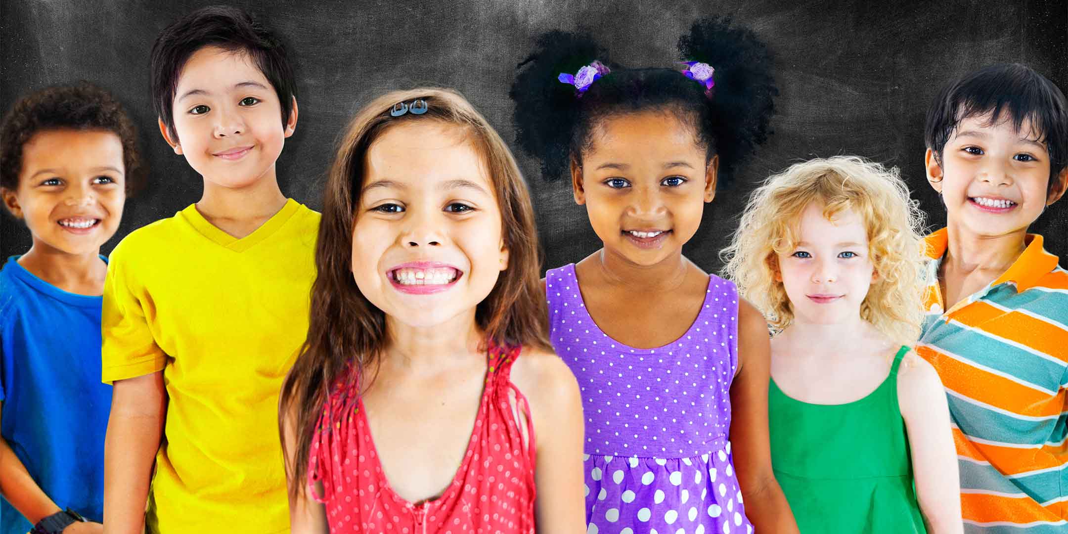 Six smiling children