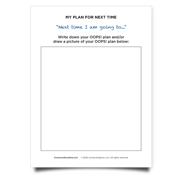 My Plan for Next Time Activity