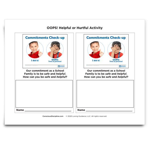 OOPS - Helpful or Hurtful Activity (Group)