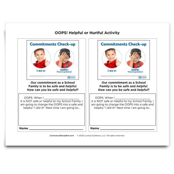 OOPS! Helpful or Hurtful Activity (INDIVIDUAL)